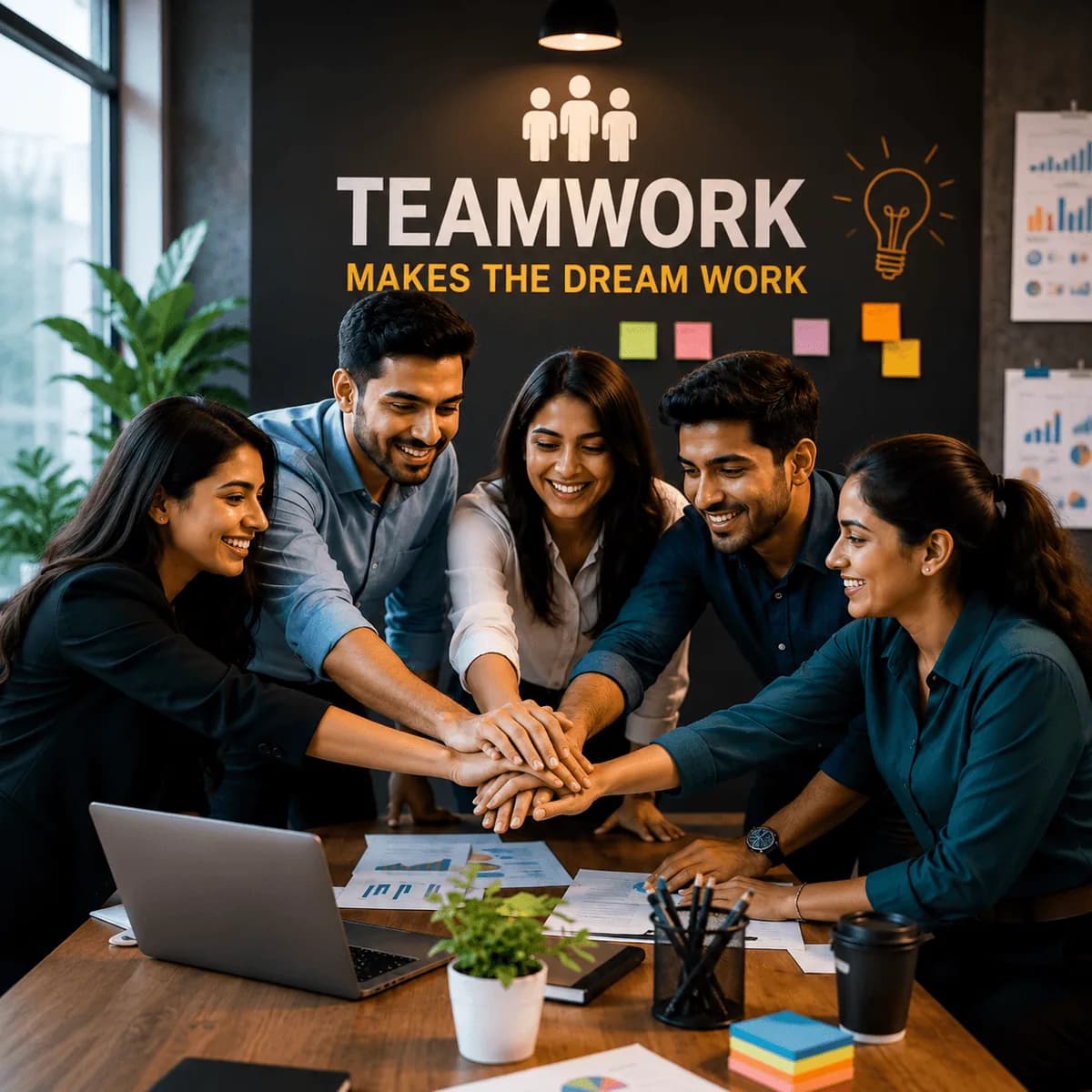 Magic Solutions team collaborating — teamwork makes the dream work